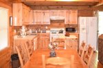 Open kitchen area-Blue Ridge cabin rentals-